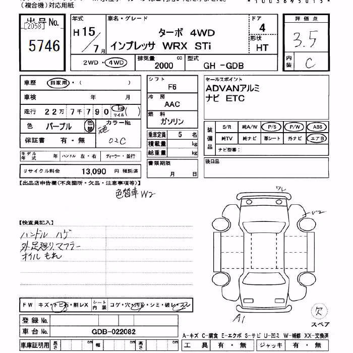 SUBARU IMPREZA WRX STI