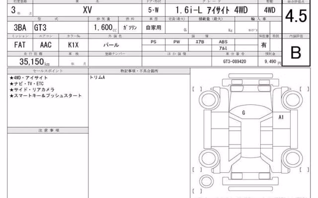 SUBARU XV