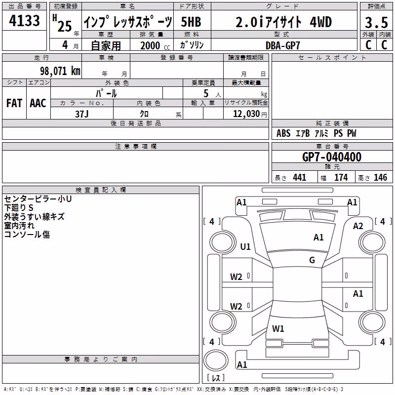 SUBARU XV