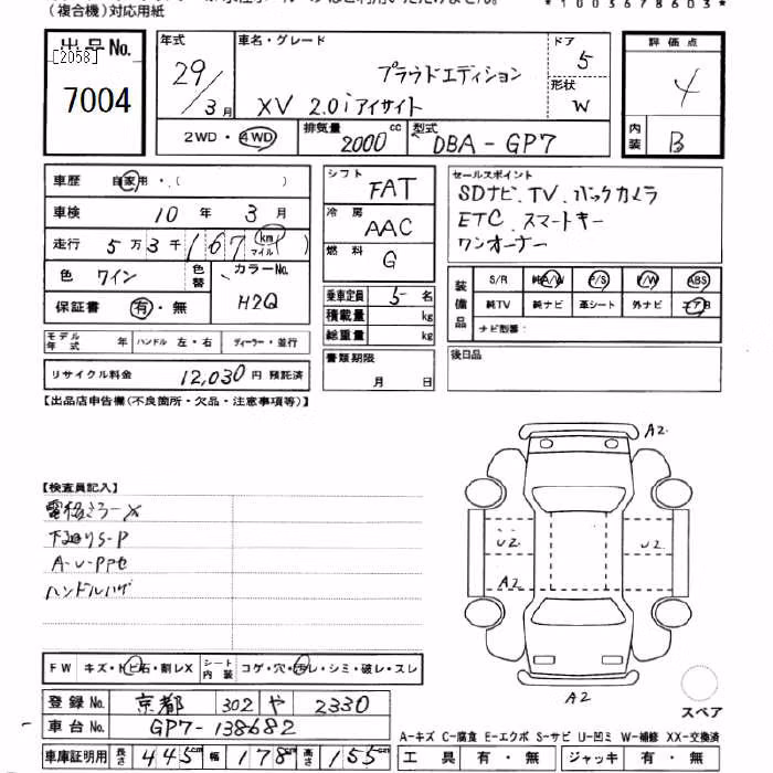 SUBARU XV
