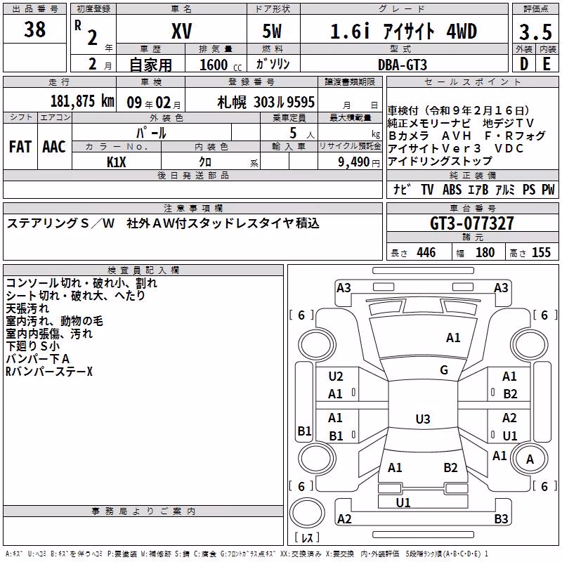 SUBARU XV
