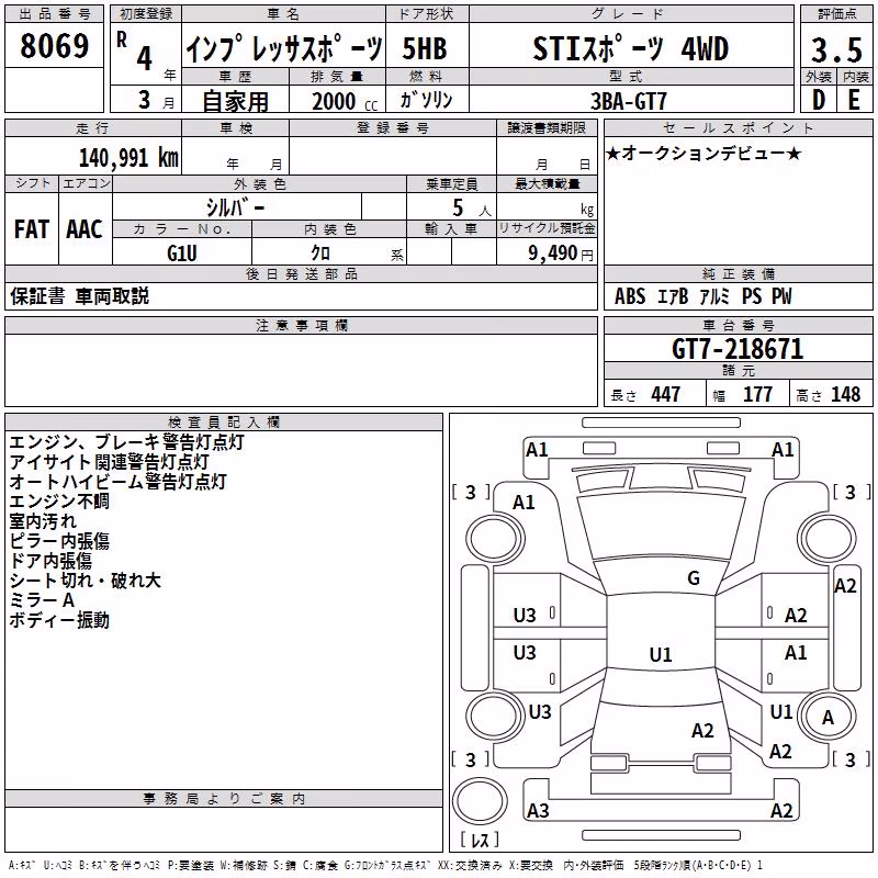 SUBARU XV