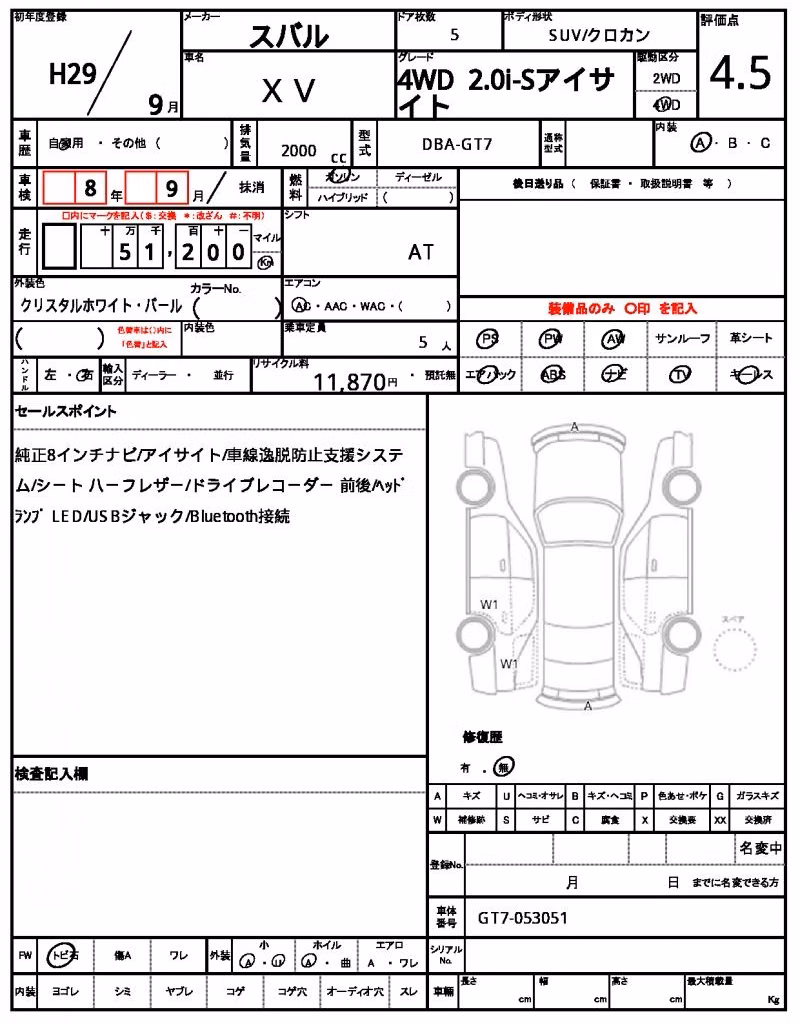 SUBARU XV