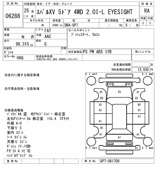 SUBARU XV