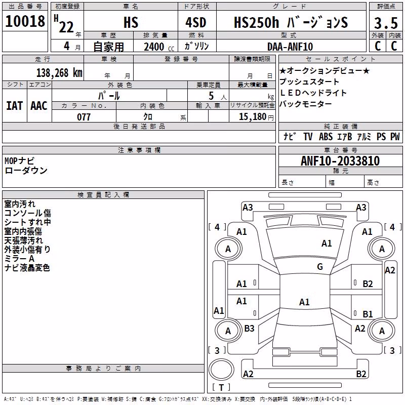 LEXUS HS250H