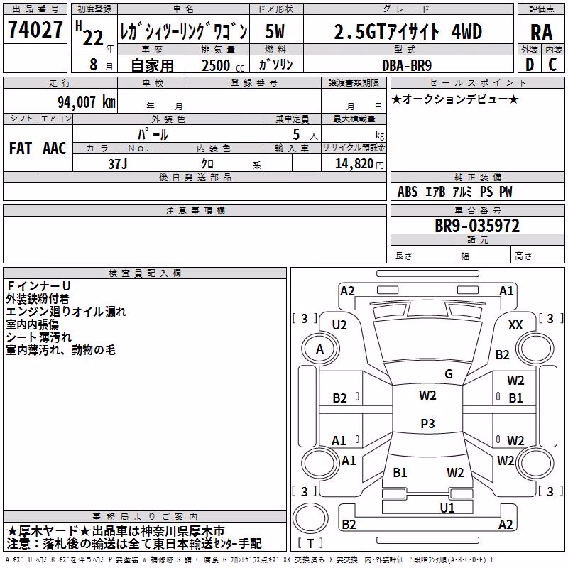 SUBARU LEGACY