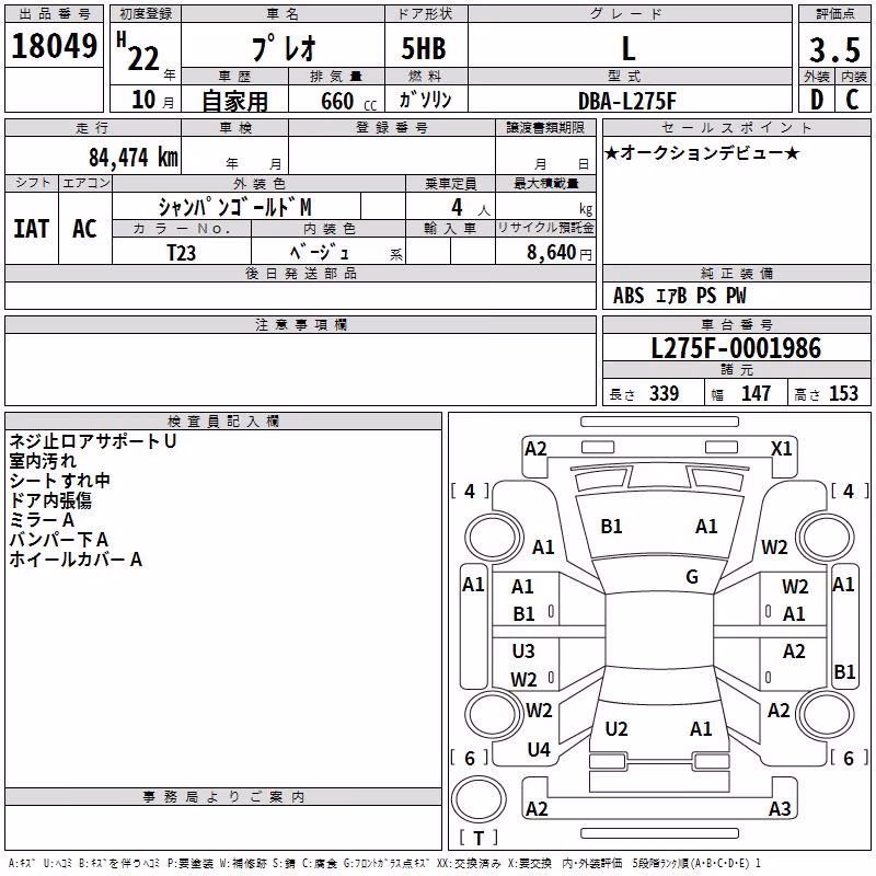 SUBARU PLEO