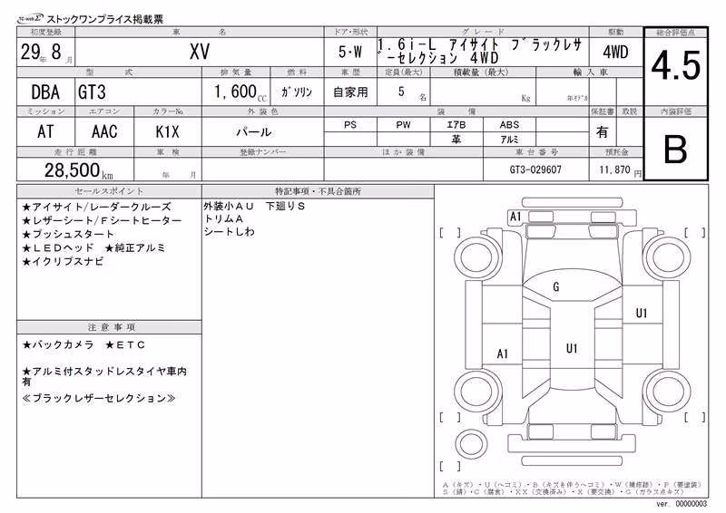 SUBARU XV