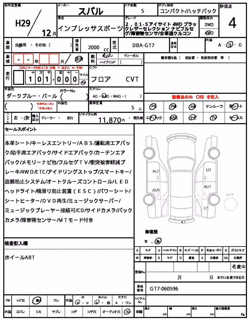 SUBARU XV