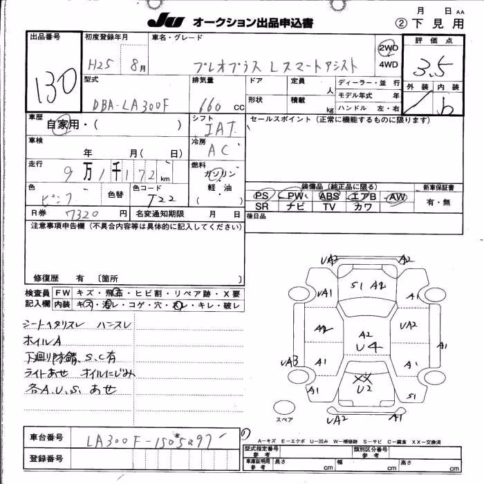 SUBARU PLEO PLUS