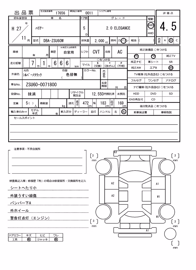 TOYOTA HARRIER