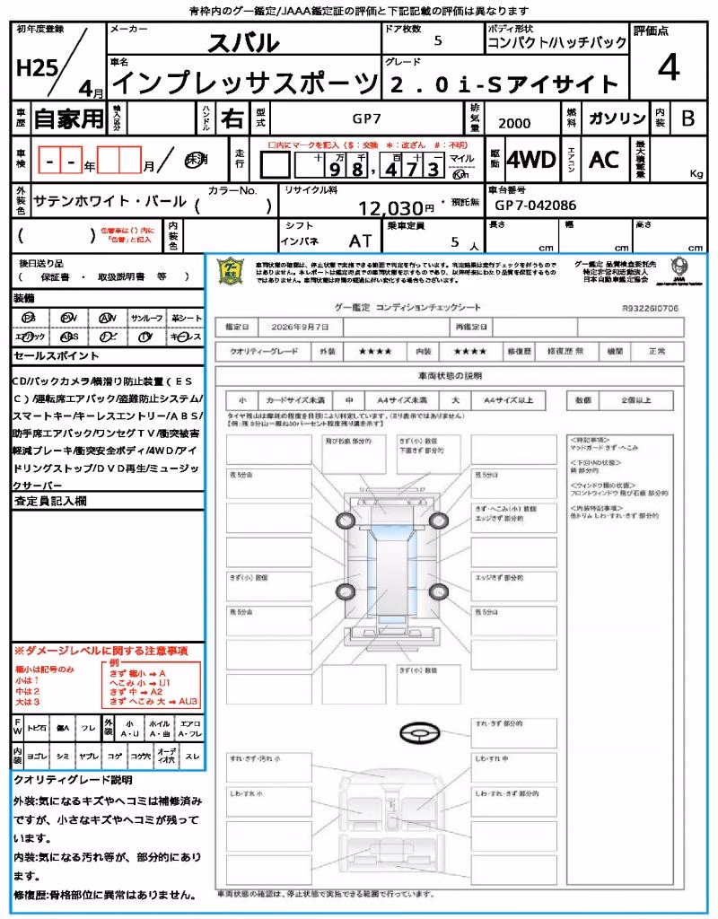 SUBARU XV