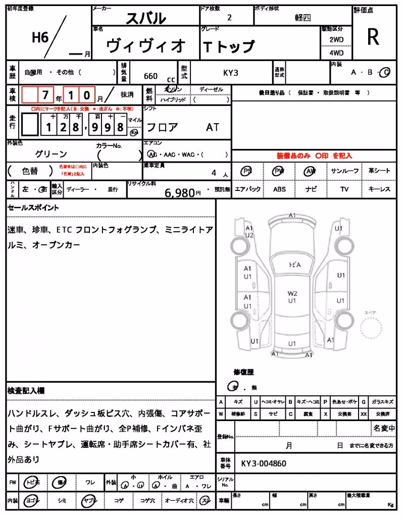 SUBARU VIVIO
