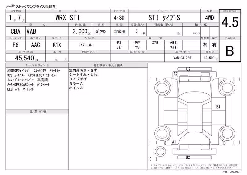 SUBARU IMPREZA WRX STI