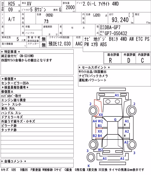SUBARU XV