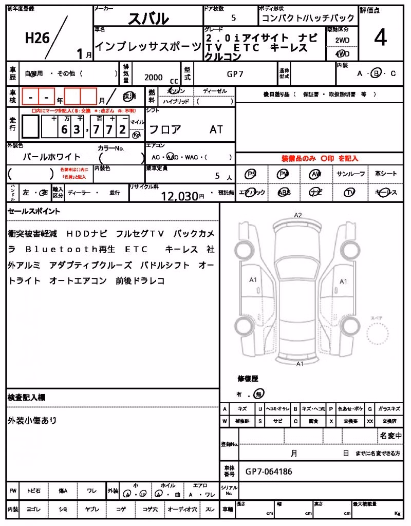 SUBARU XV