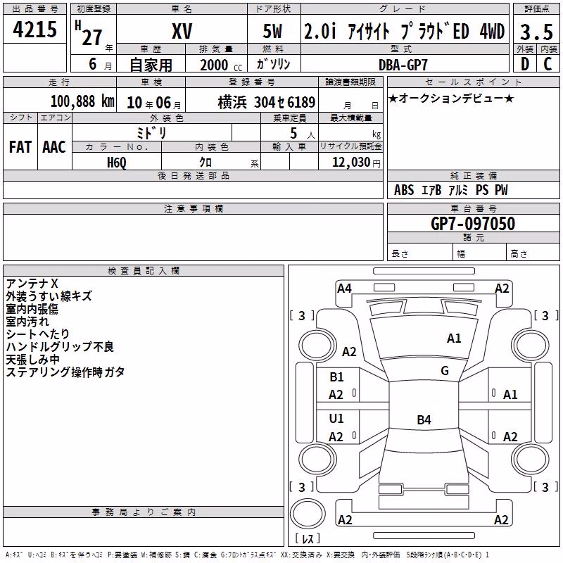 SUBARU XV