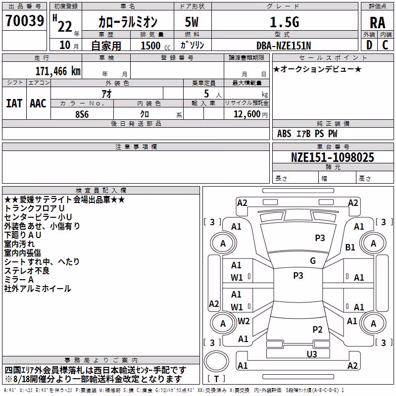 TOYOTA COROLLA RUMION