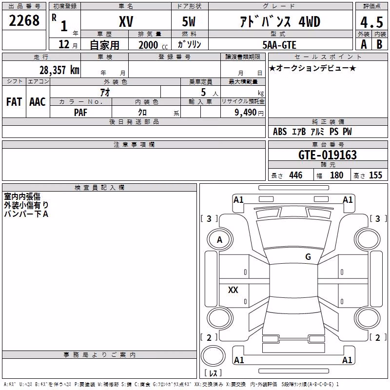 SUBARU XV