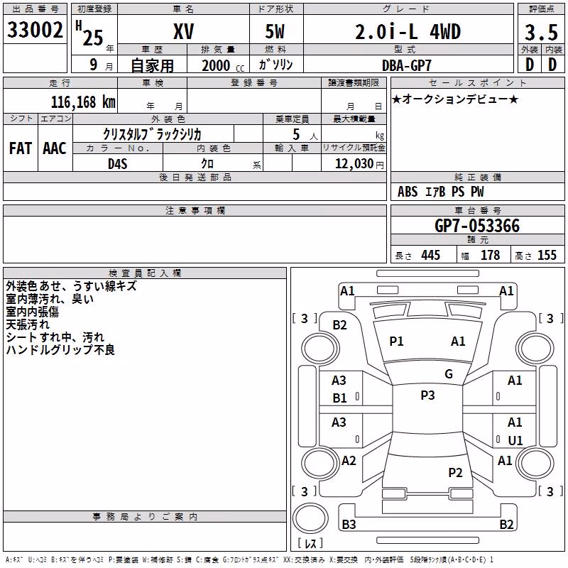 SUBARU XV