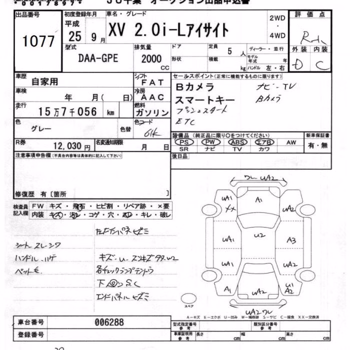 SUBARU XV