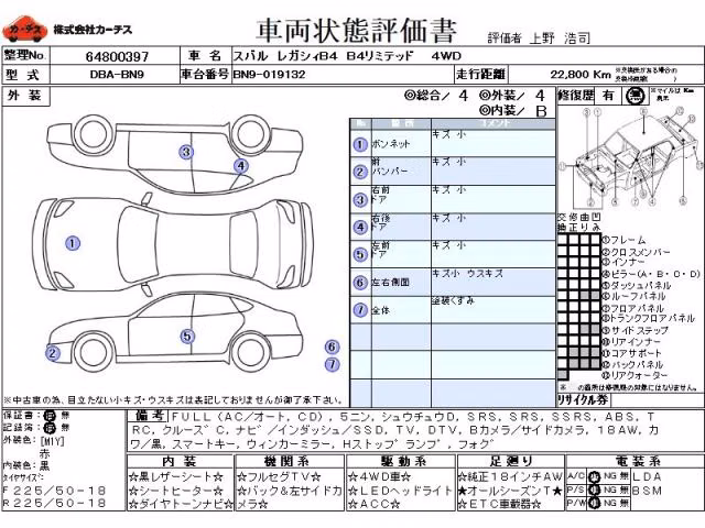 SUBARU LEGACY B4