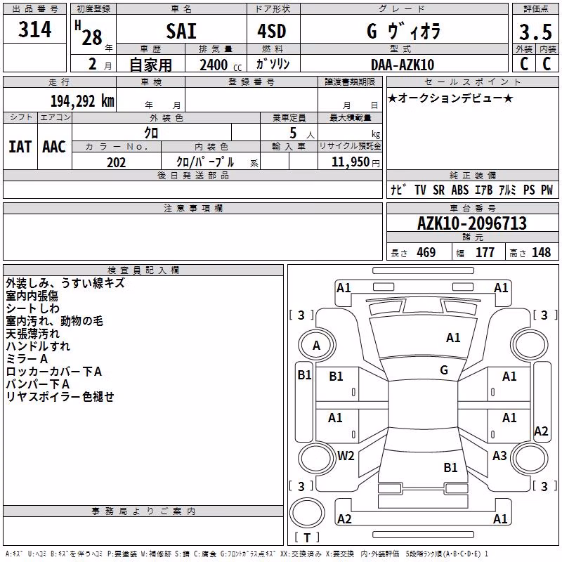 TOYOTA SAI