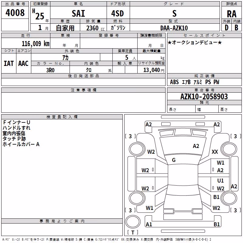 TOYOTA SAI