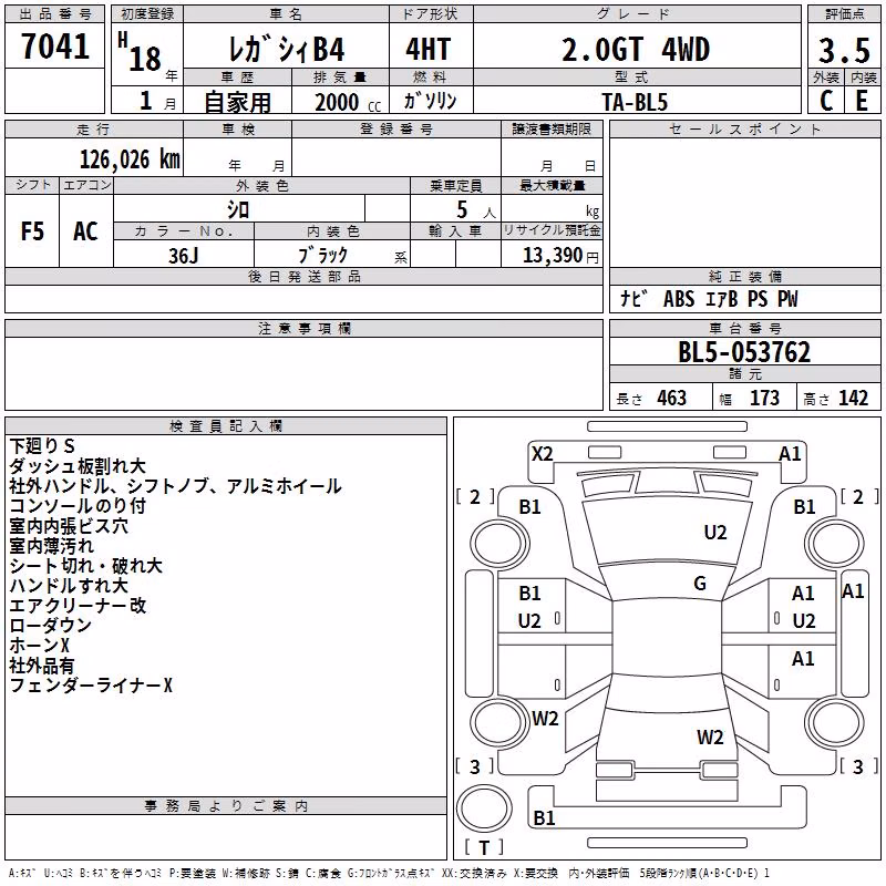 SUBARU LEGACY B4