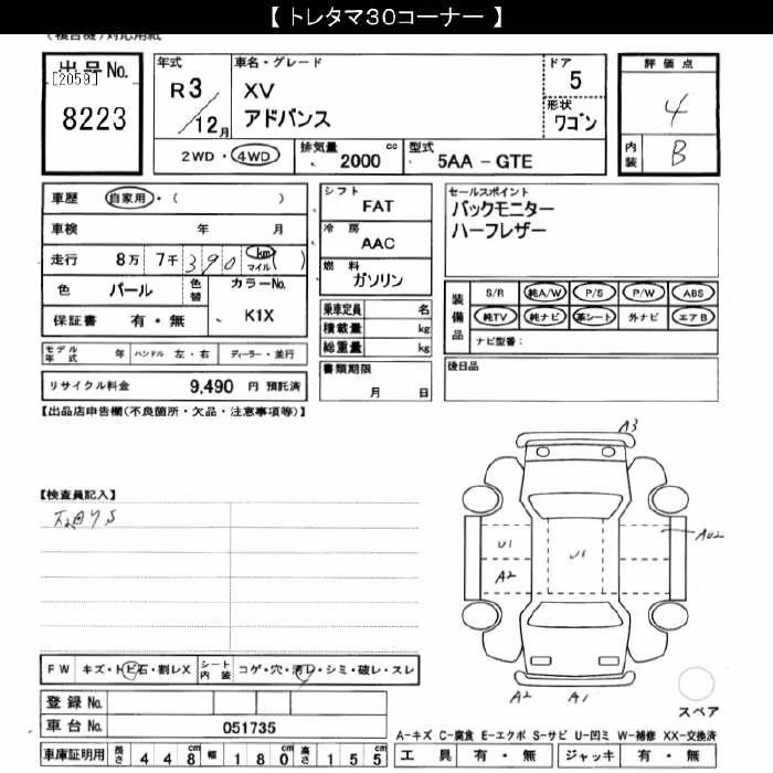 SUBARU XV