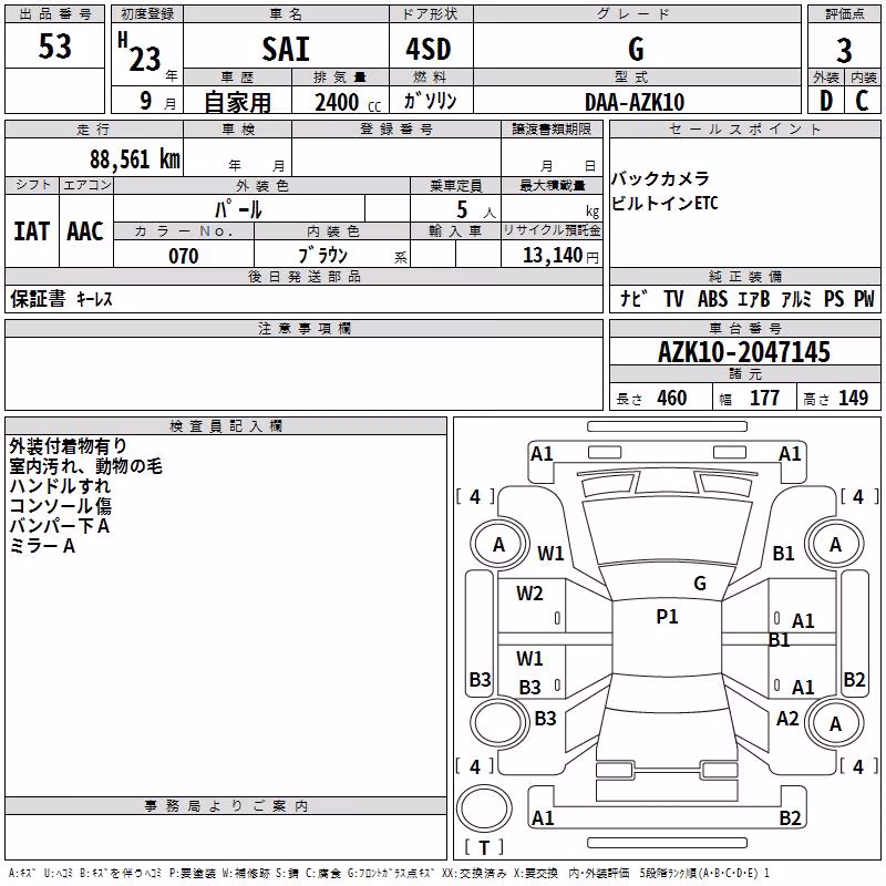 TOYOTA SAI