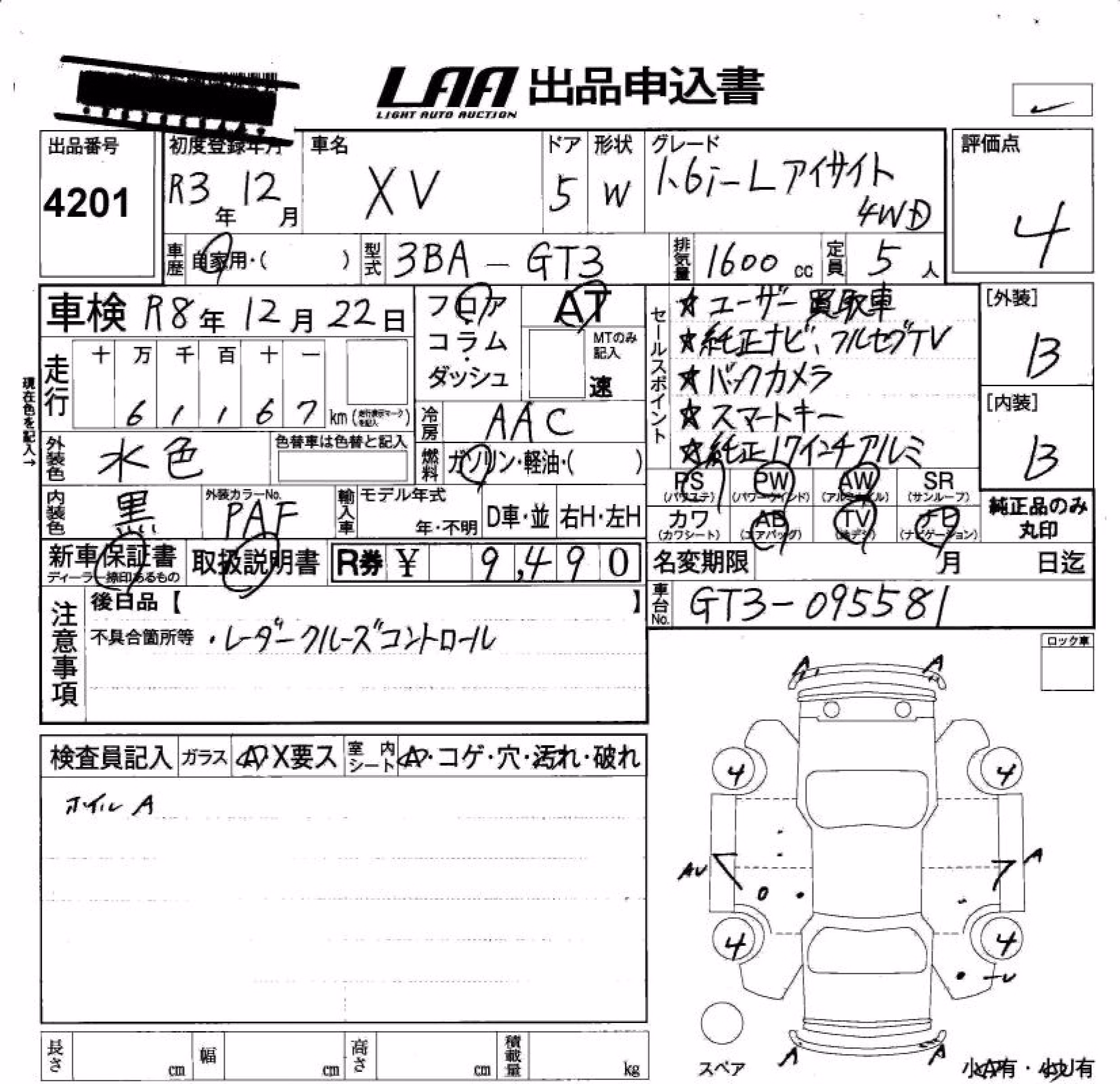SUBARU XV