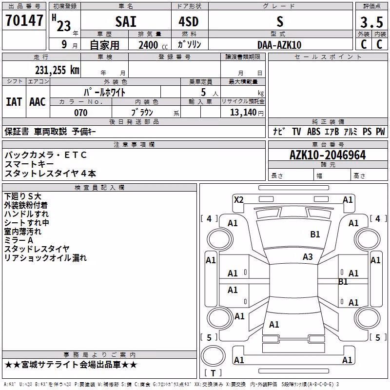 TOYOTA SAI