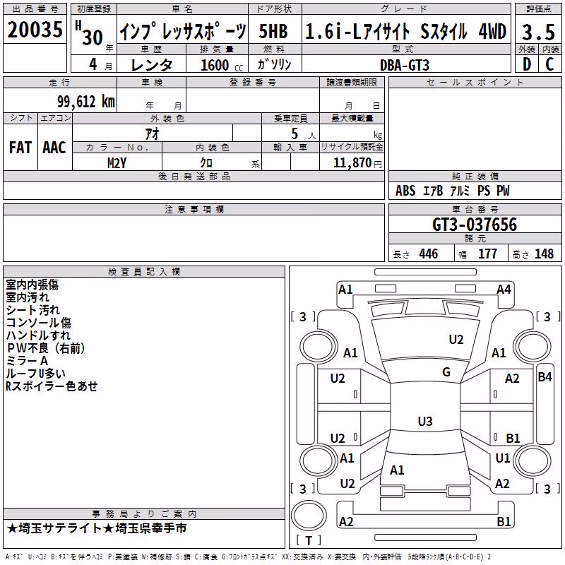 SUBARU XV