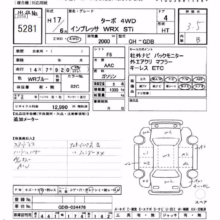 SUBARU IMPREZA WRX STI