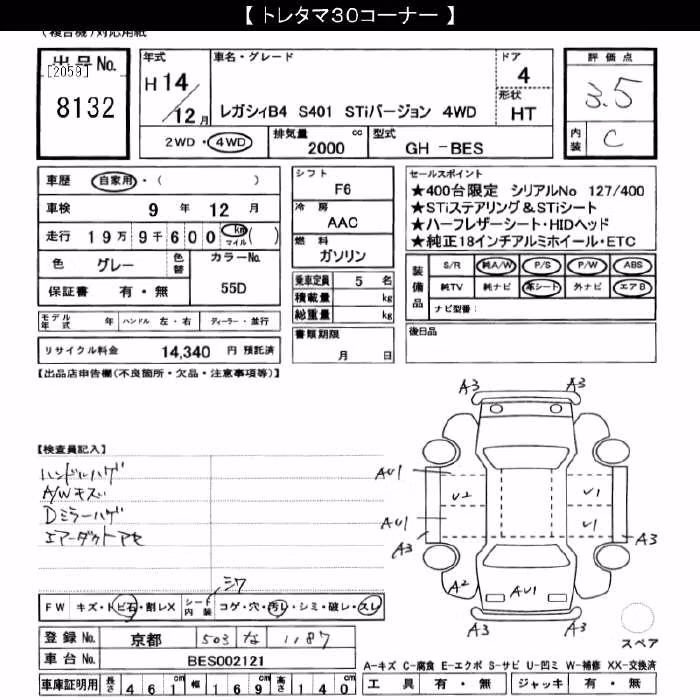 SUBARU LEGACY B4