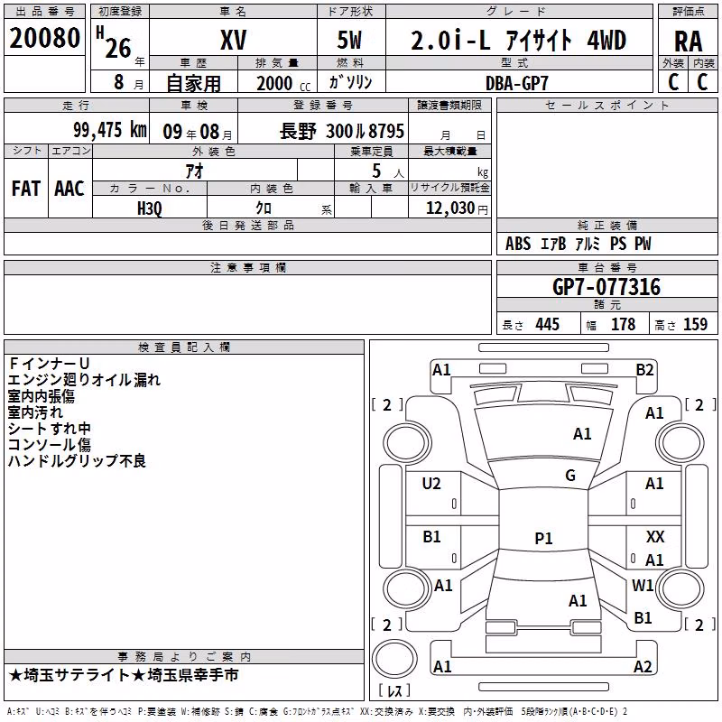 SUBARU XV