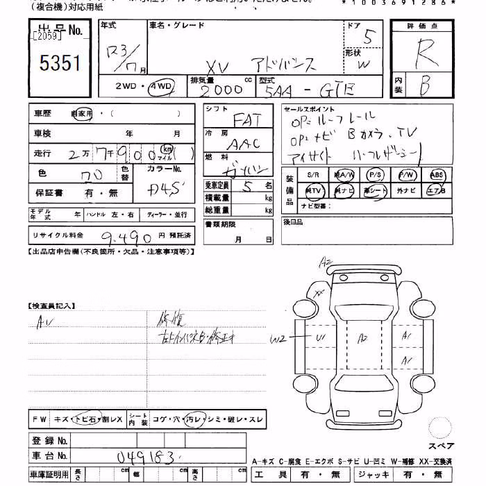 SUBARU XV