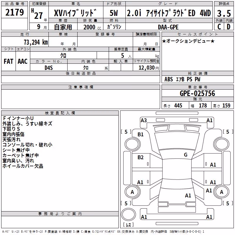 SUBARU XV