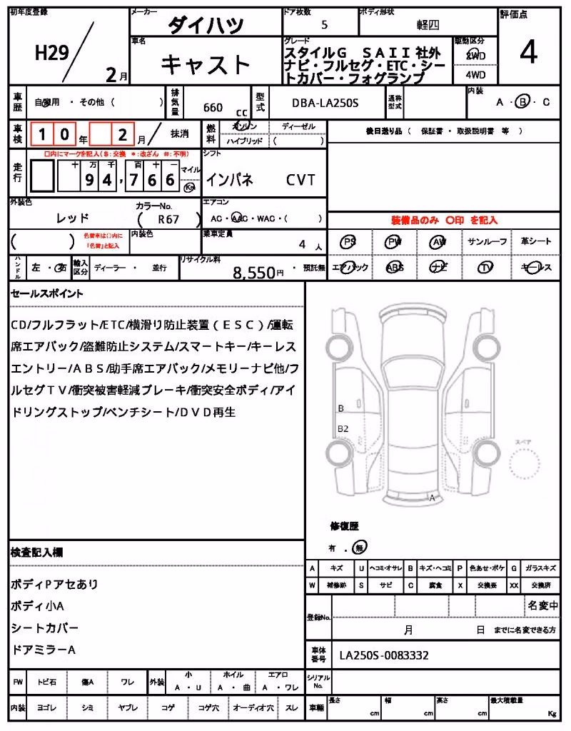 DAIHATSU CAST