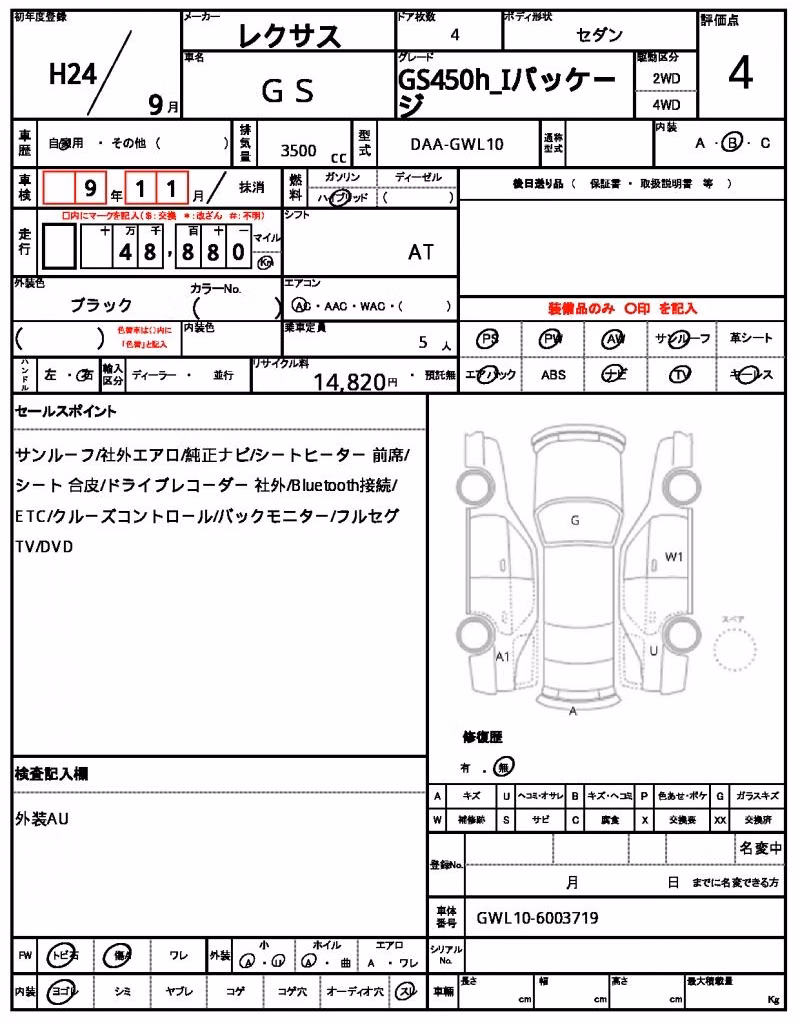 LEXUS GS450H