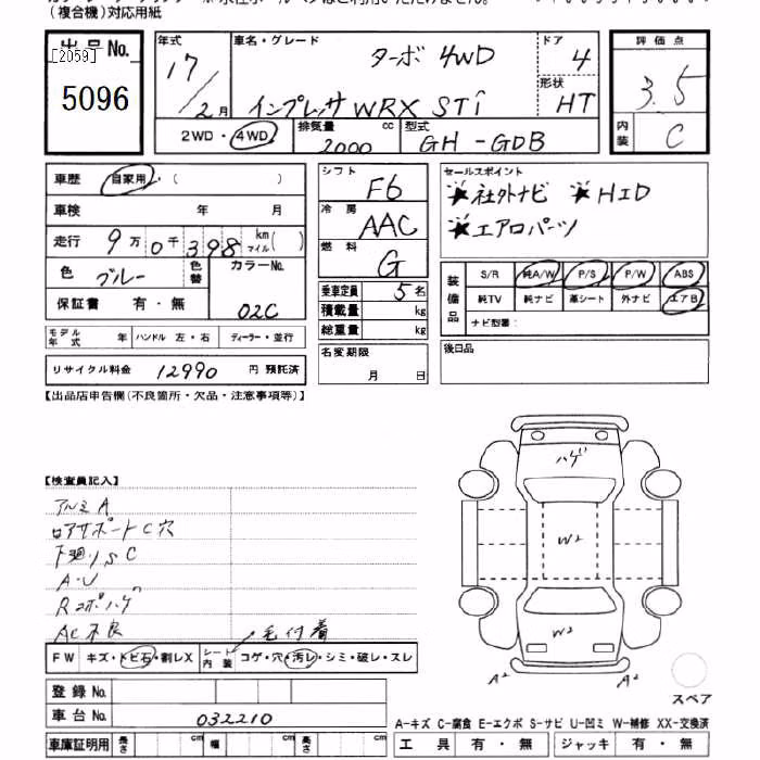 SUBARU IMPREZA WRX STI