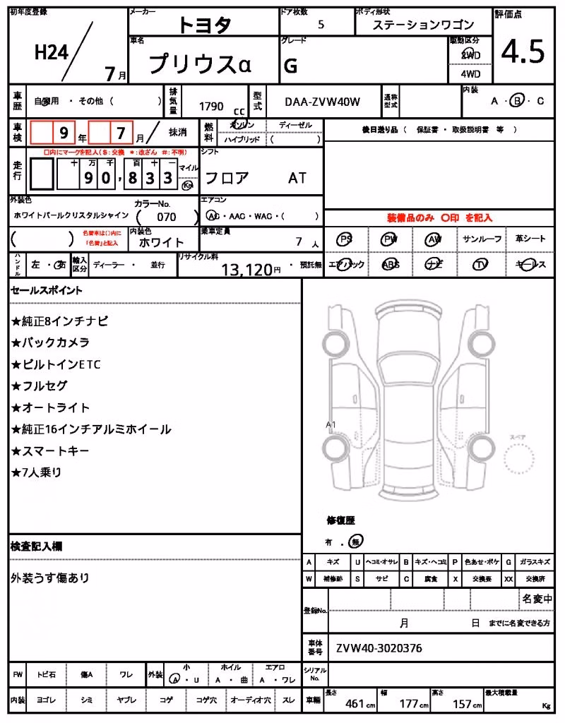 TOYOTA PRIUS ALPHA