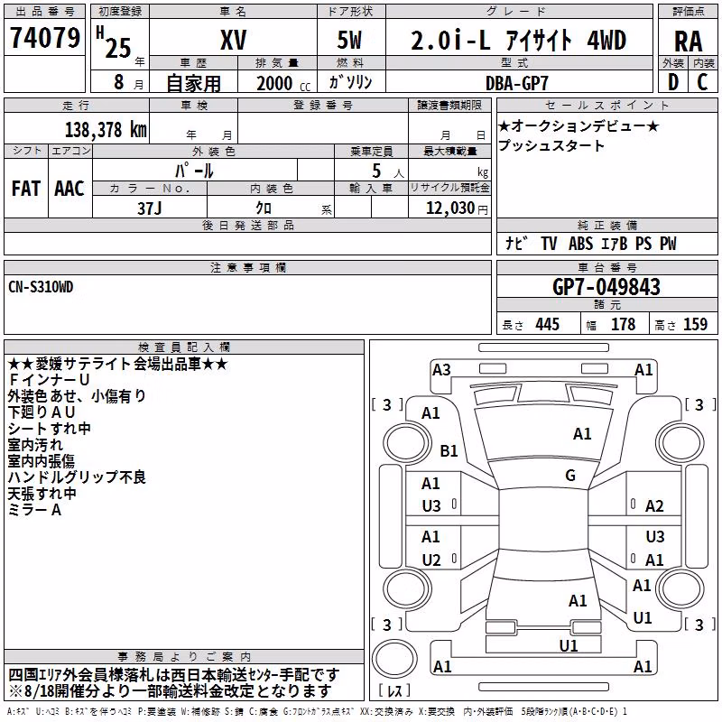 SUBARU XV