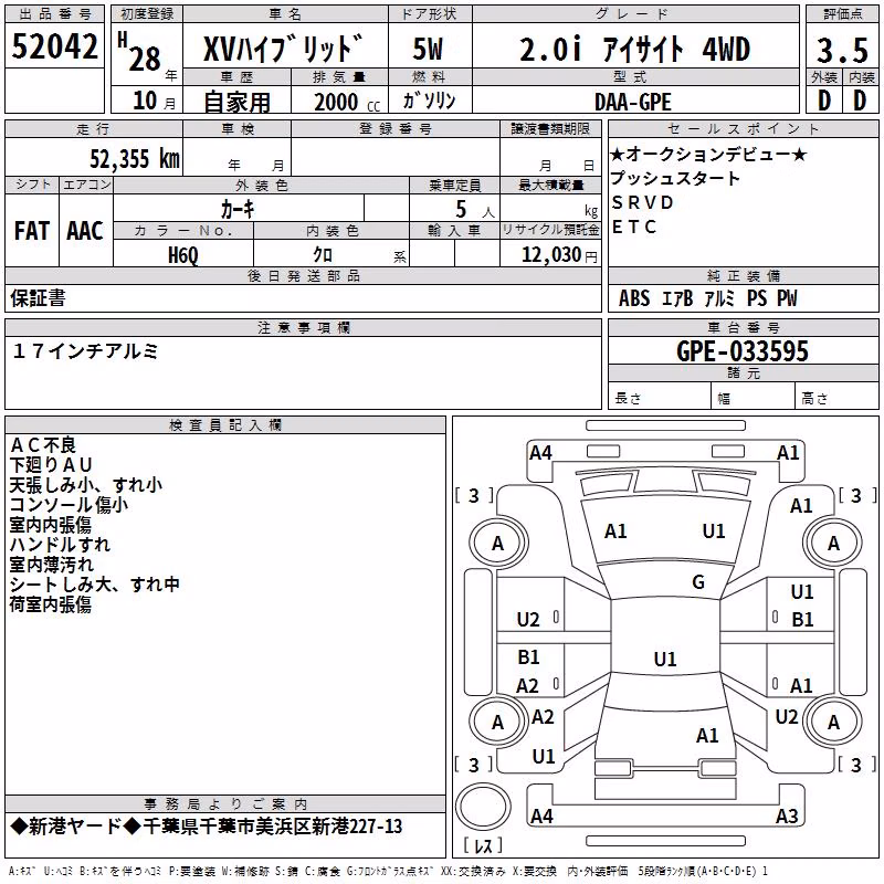 SUBARU XV
