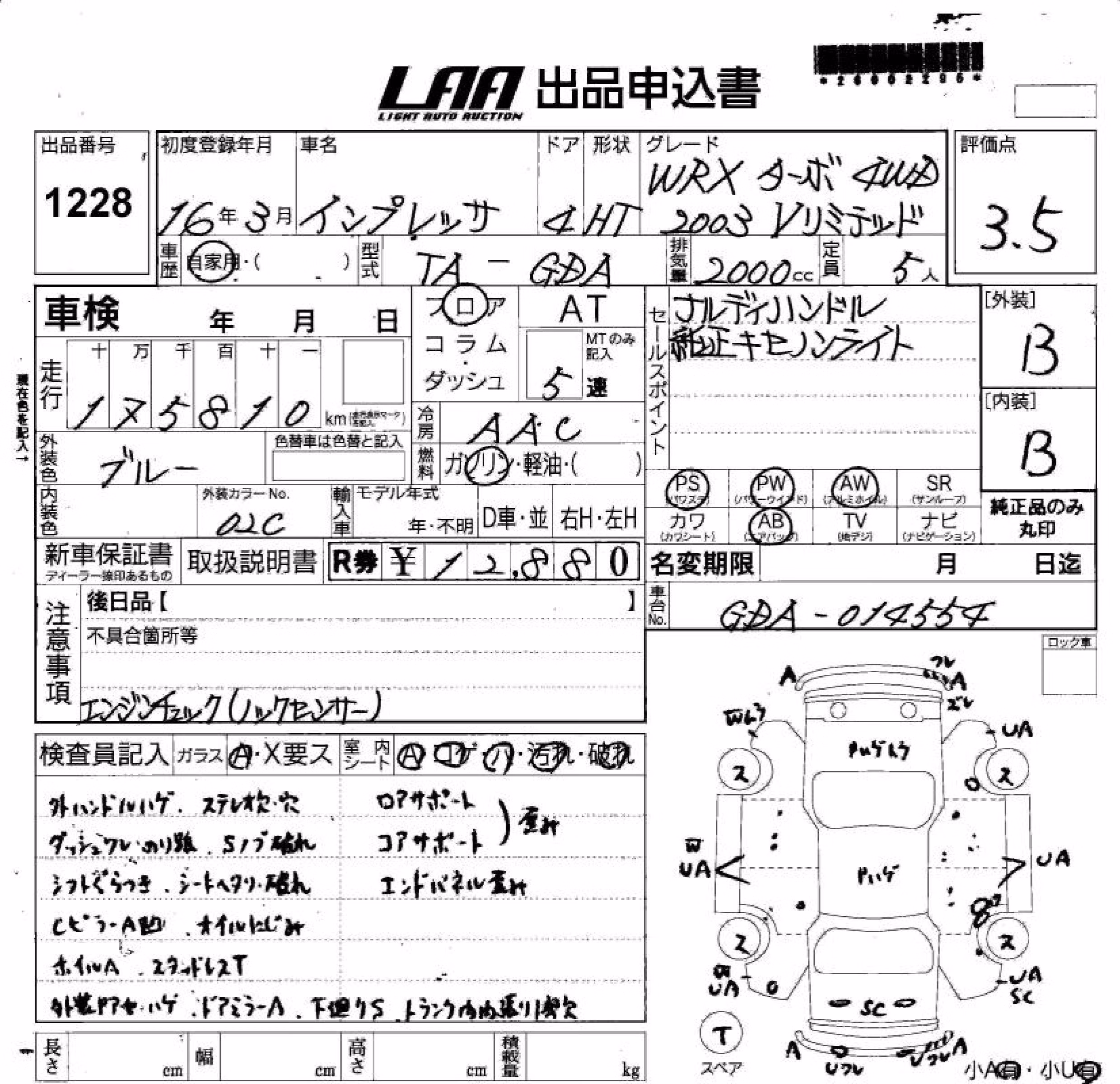 SUBARU IMPREZA WRX