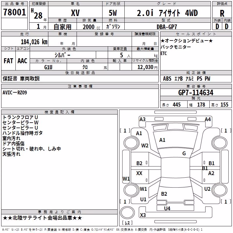 SUBARU XV