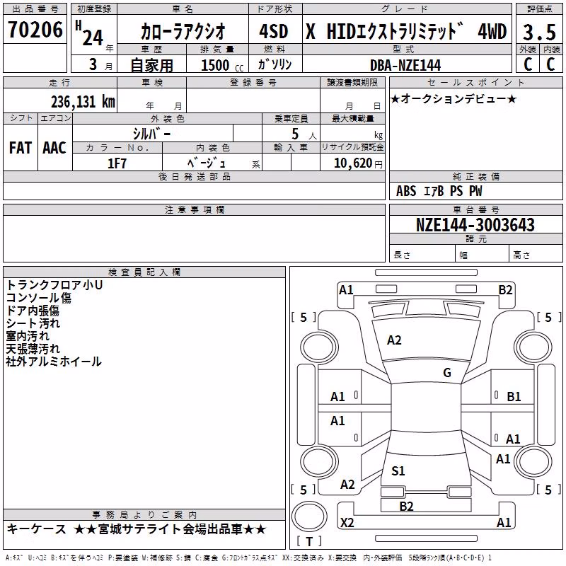 TOYOTA COROLLA AXIO