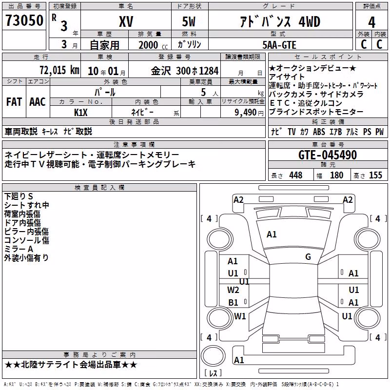 SUBARU XV