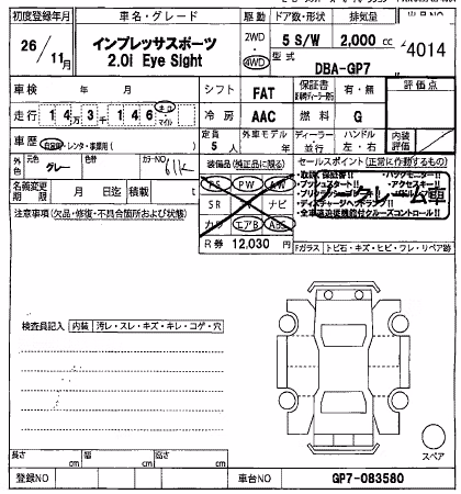 SUBARU XV